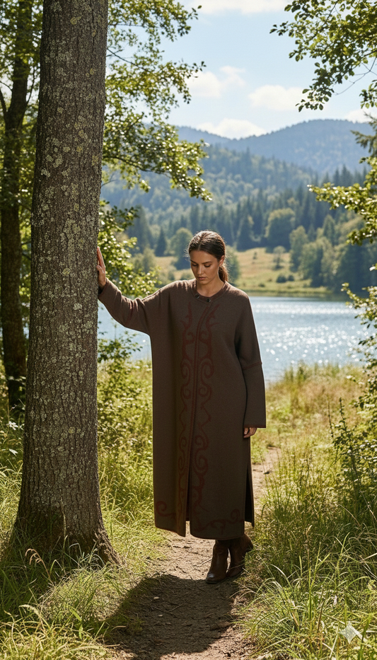 Acı Kahve Desenli Panço