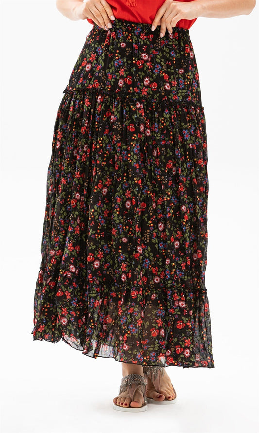 Şile Bezi Astarlı Tomurcuk Desen Etek