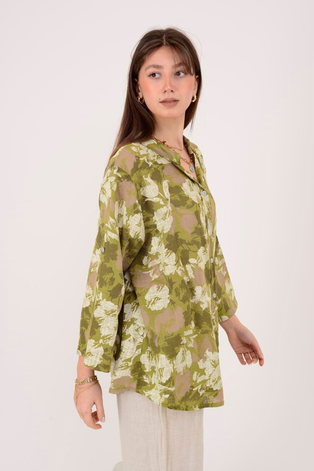 Batik Desen %100 Pamuk Gömlek