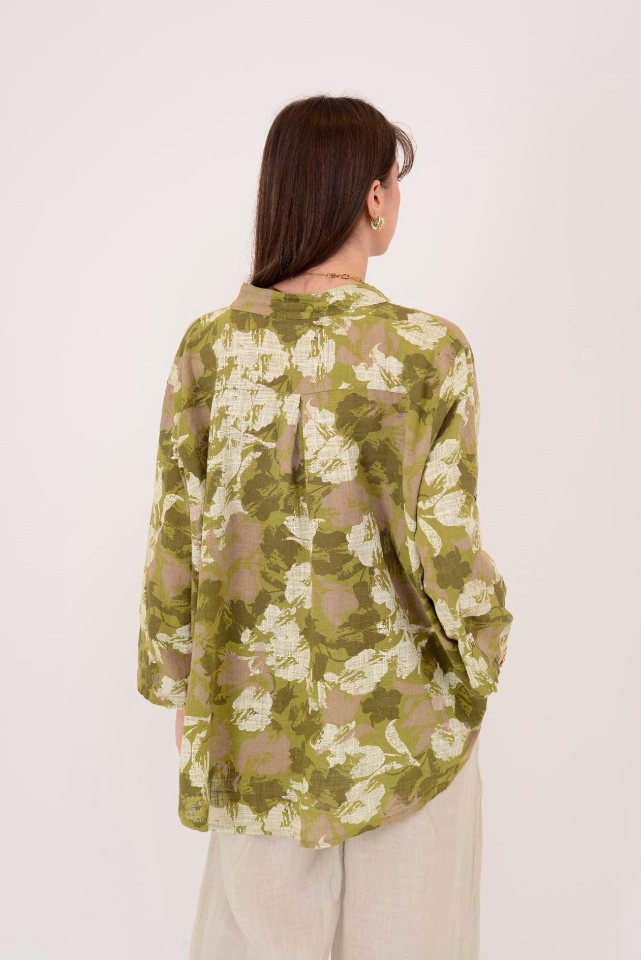 Batik Desen %100 Pamuk Gömlek