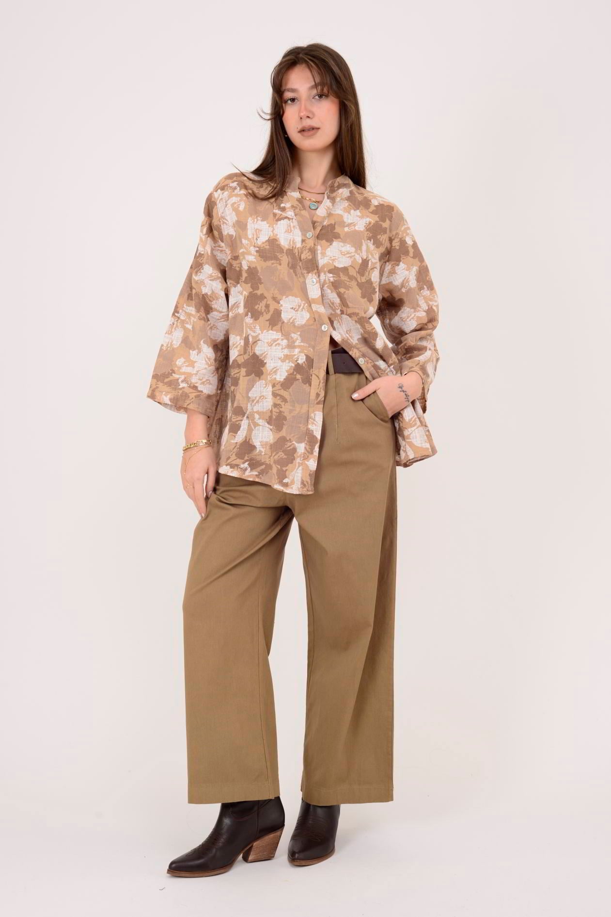 Batik Desen %100 Pamuk Gömlek