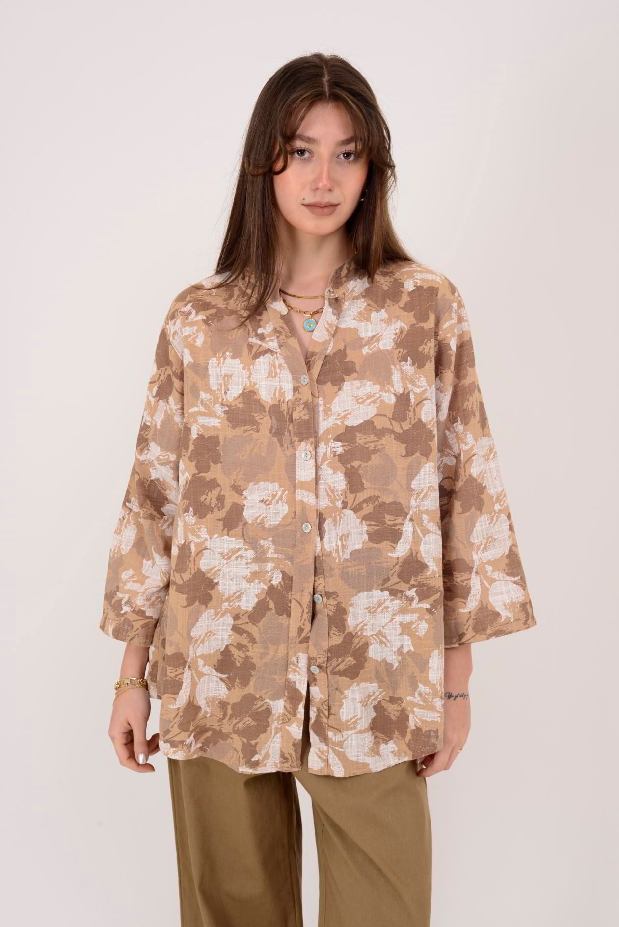 Batik Desen %100 Pamuk Gömlek