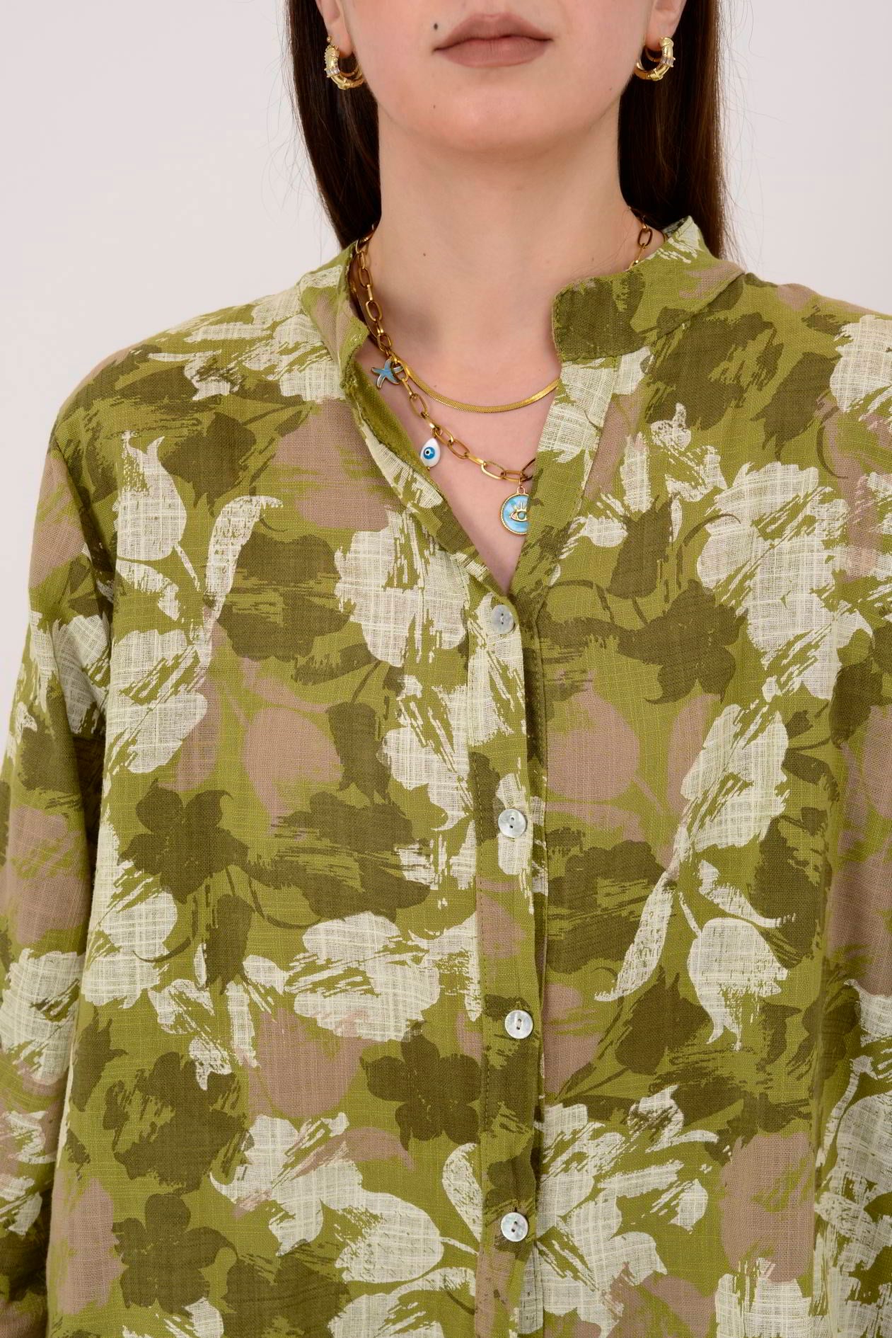 Batik Desen %100 Pamuk Gömlek