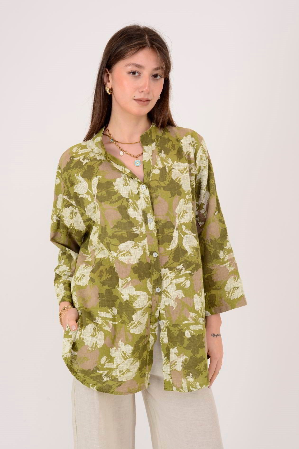 Batik Desen Pamuk Gömlek - Park Collection