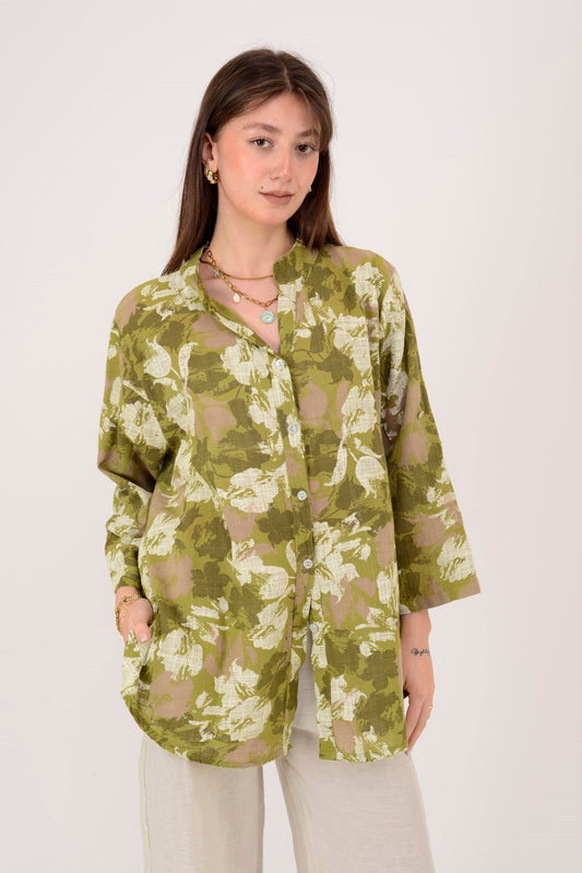 Batik Desen Pamuk Gömlek - Park Collection
