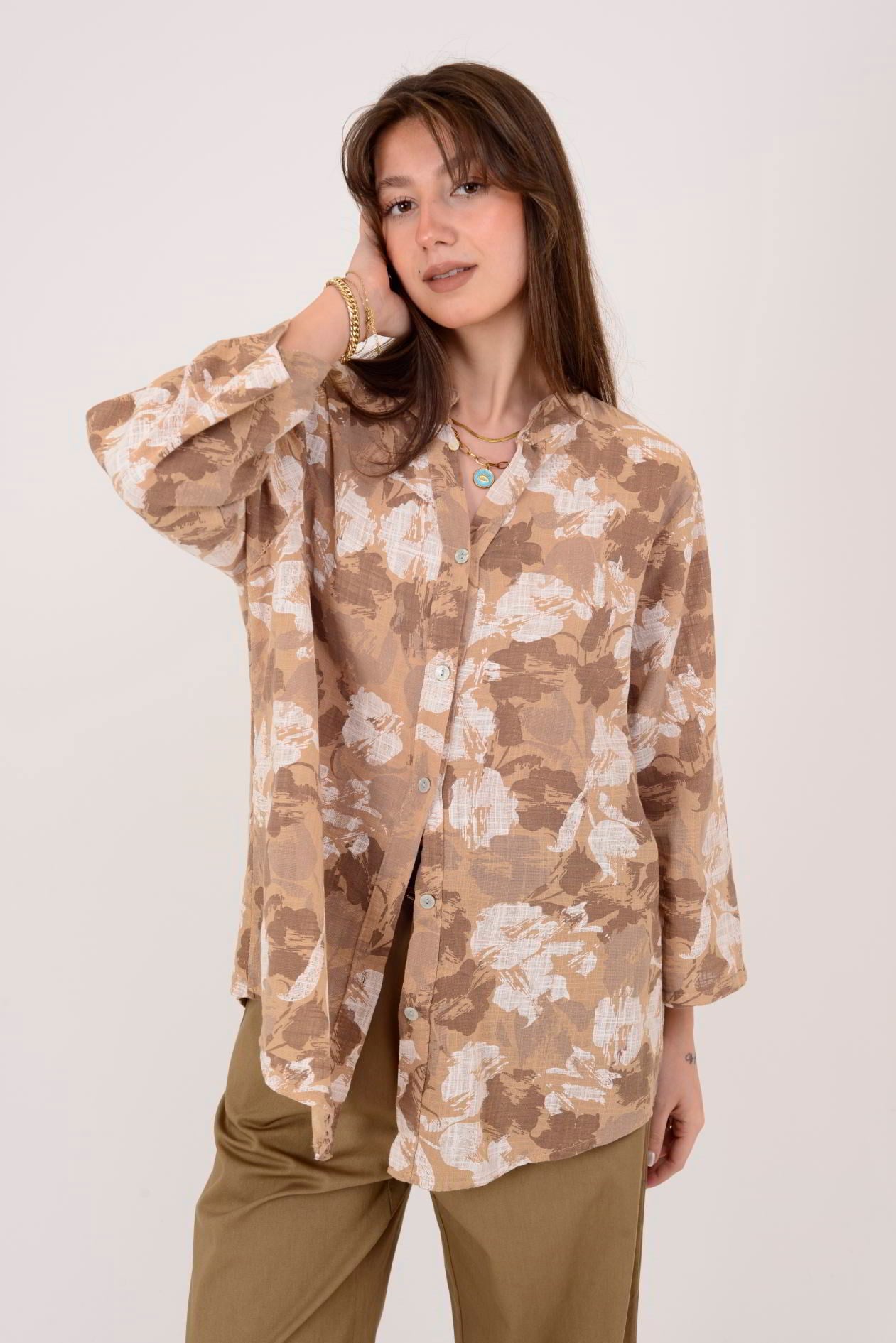 Batik Desen %100 Pamuk Gömlek