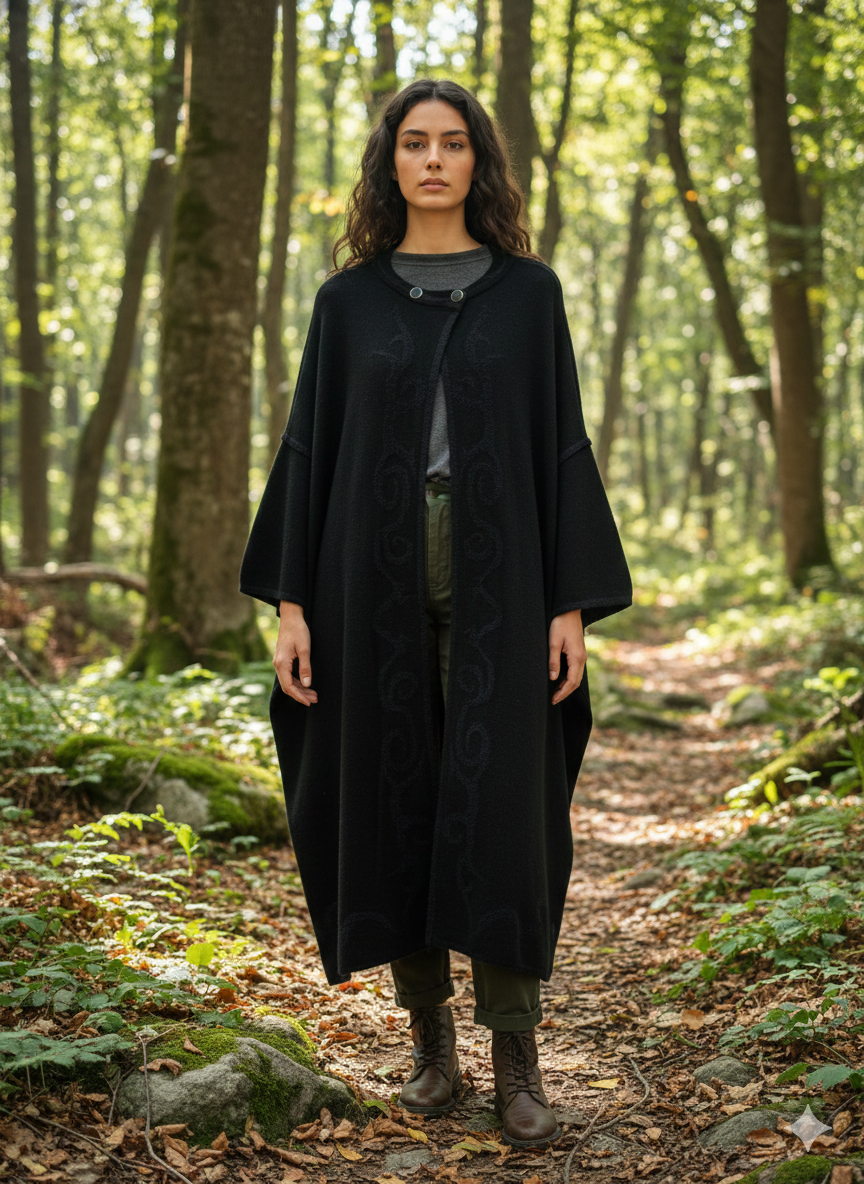 Dökümlü Yün Panço