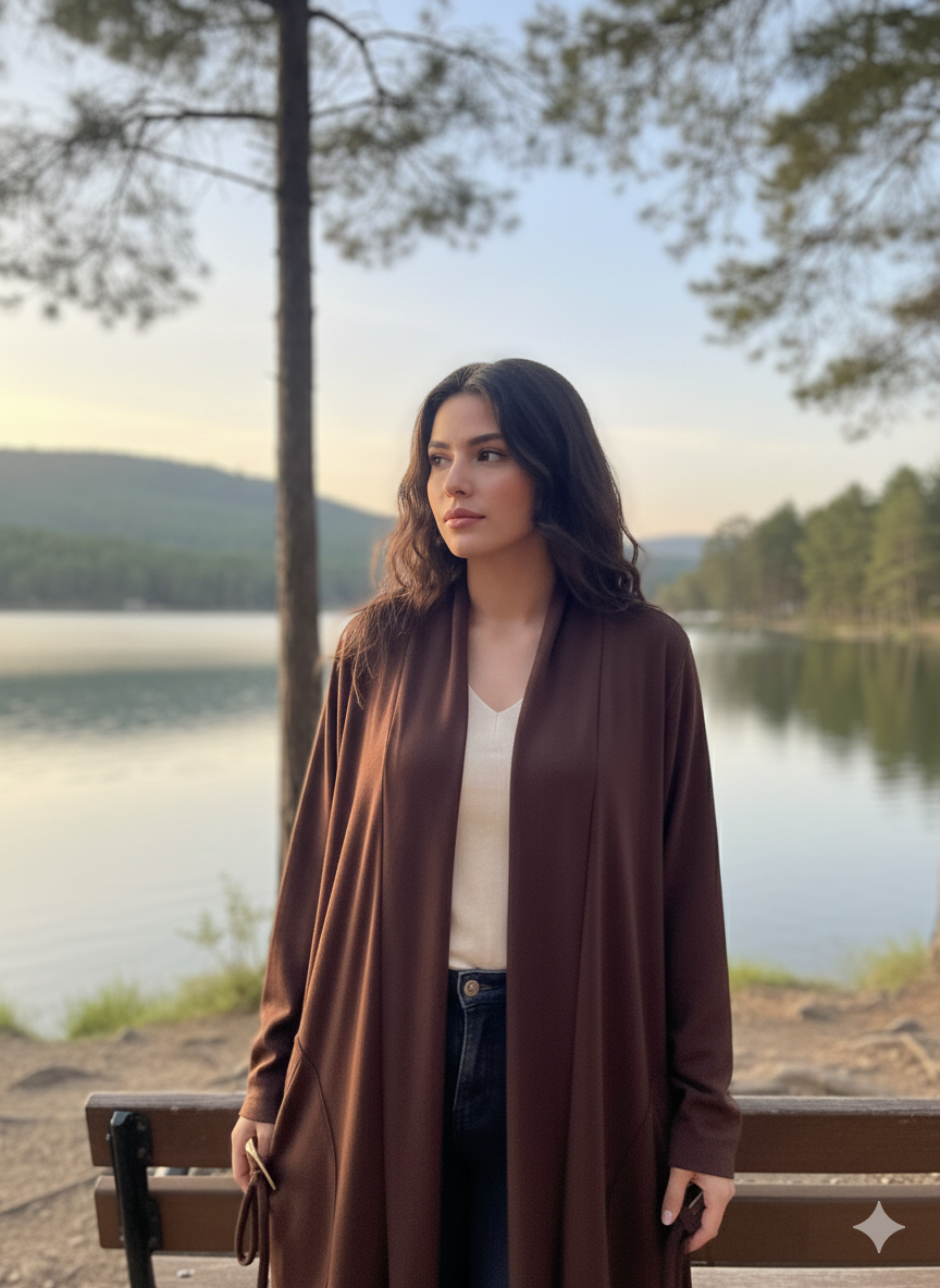 Düğme Detaylı Pamuk Dökümlü Hırka