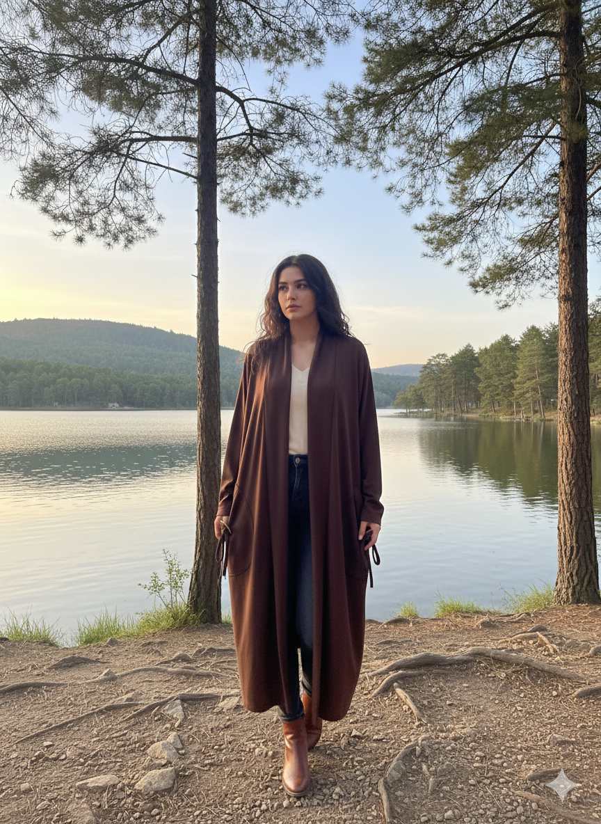 Düğme Detaylı Pamuk Dökümlü Hırka