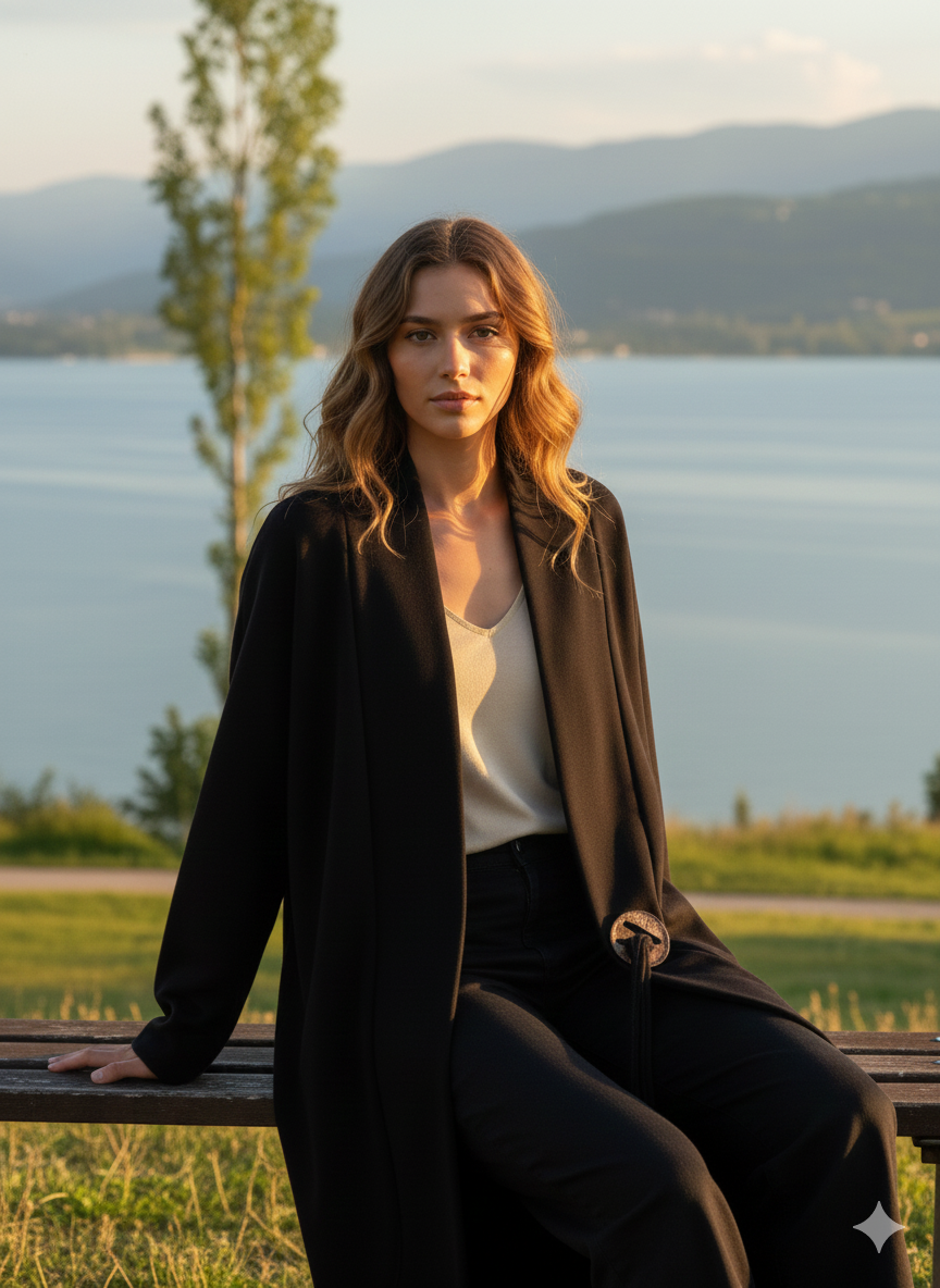 Düğme Detaylı Pamuk Dökümlü Hırka