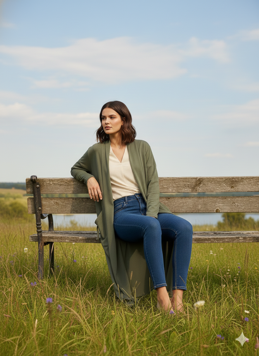 Düğme Detaylı Pamuk Dökümlü Hırka