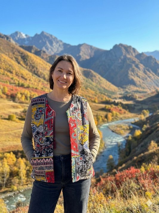 Çift Taraflı Otantik Pazen Yelek