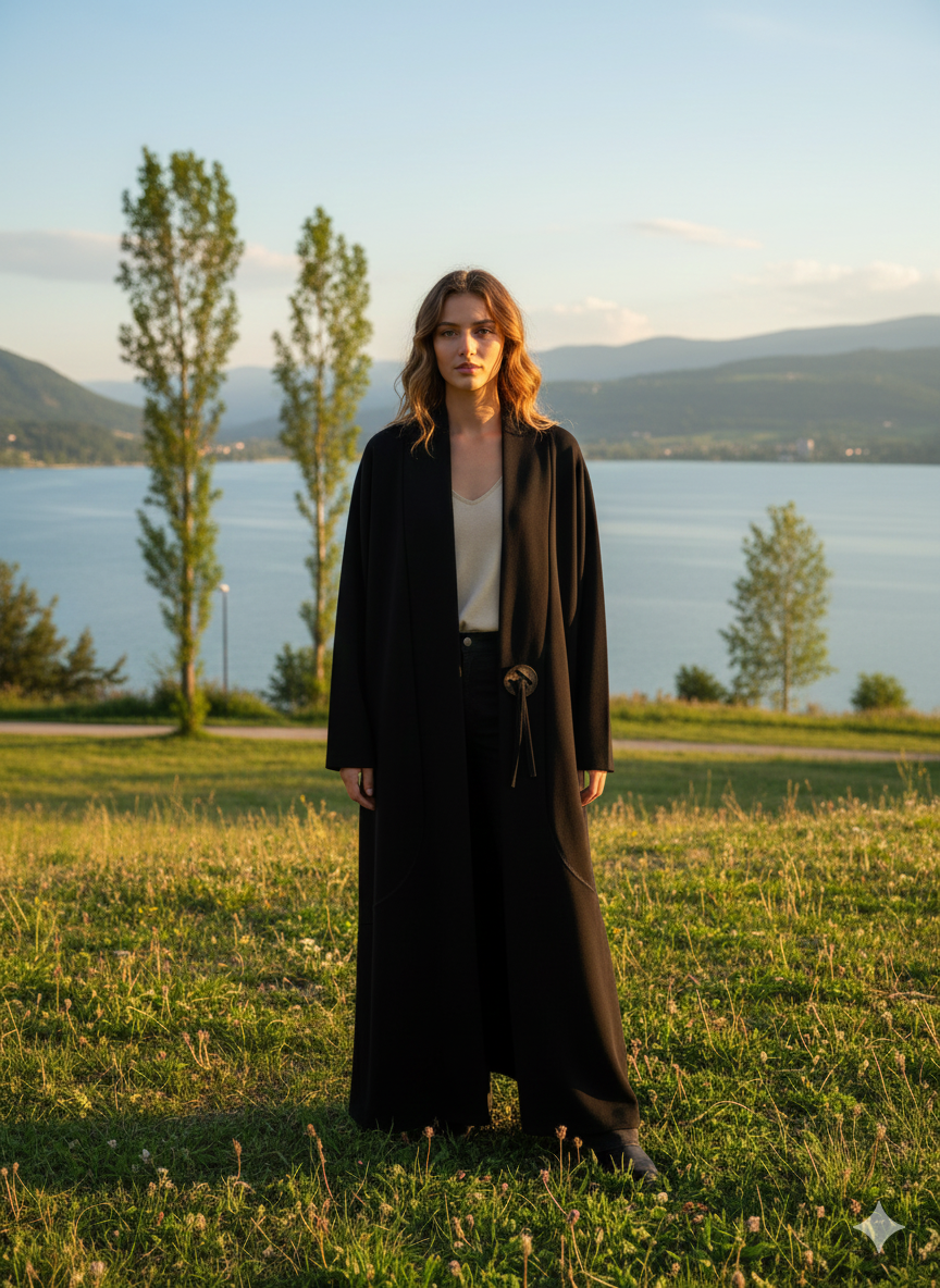 Düğme Detaylı Pamuk Dökümlü Hırka