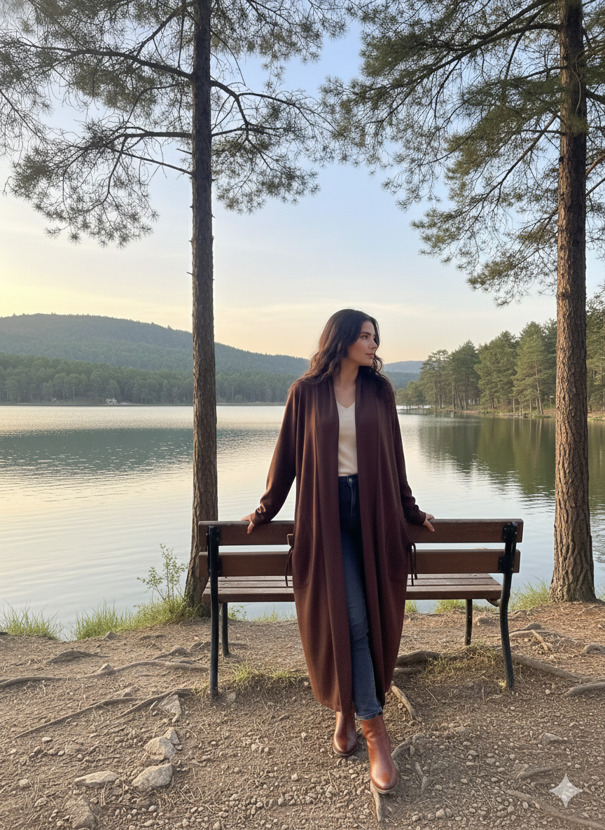 Düğme Detaylı Pamuk Dökümlü Hırka