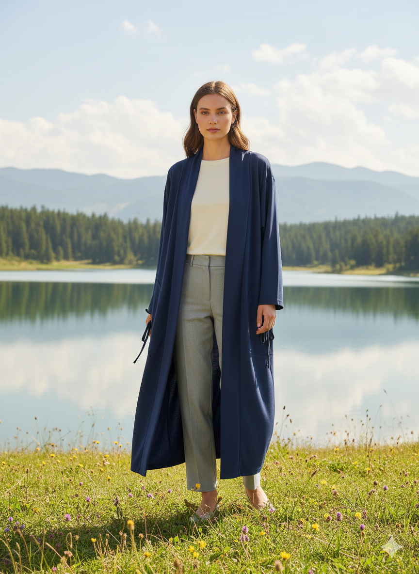 Düğme Detaylı Pamuk Dökümlü Hırka