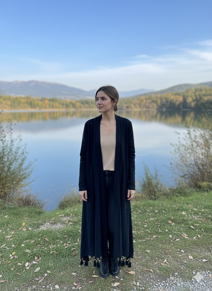 Boncuklu Tasarım Hırka