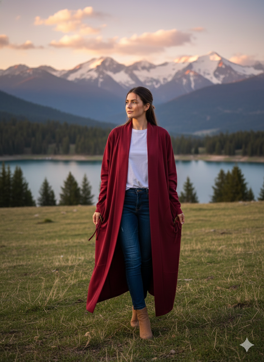 Düğme Detaylı Pamuk Dökümlü Hırka