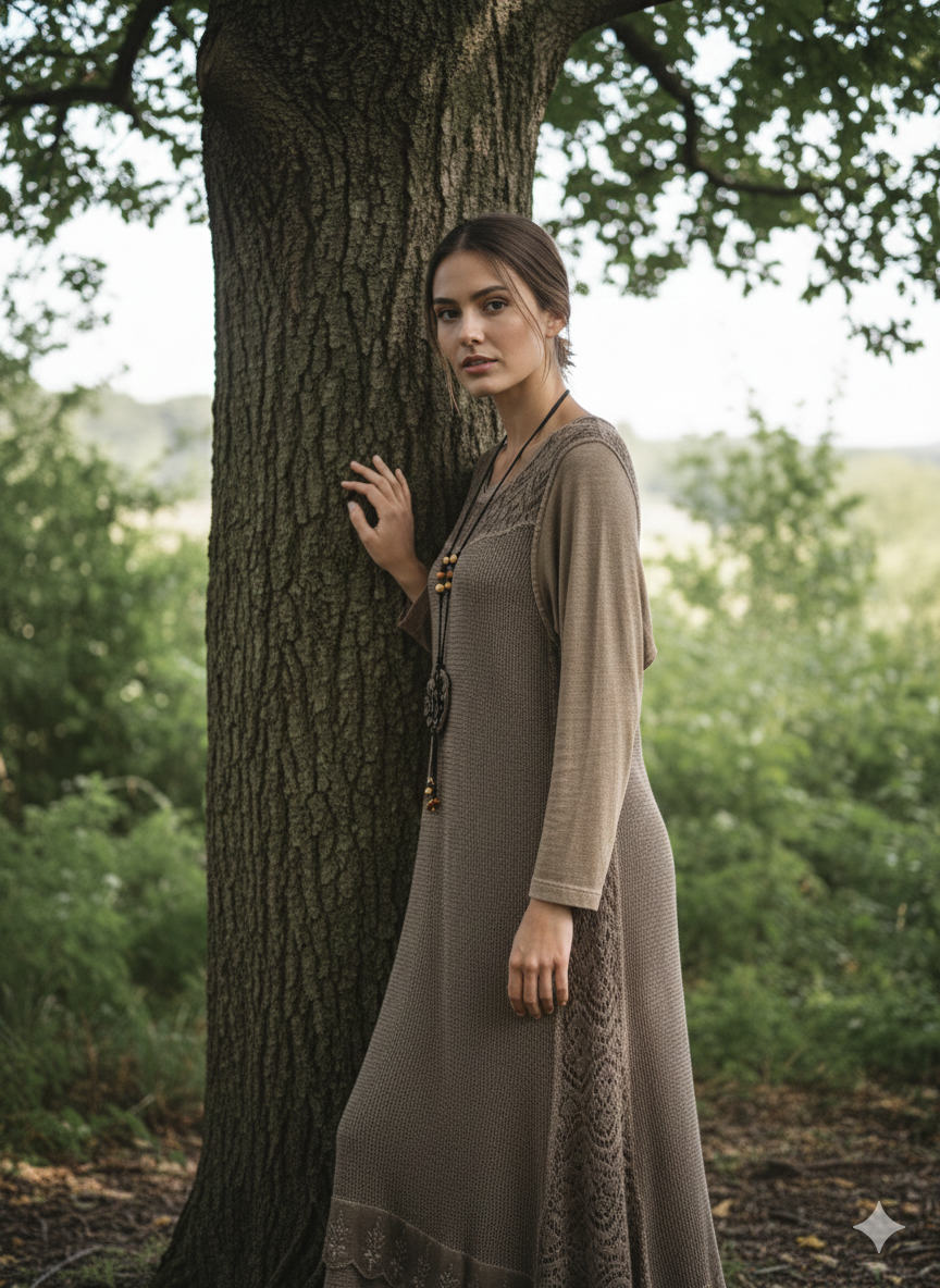 File Detaylı %100 Pamuk Elbise