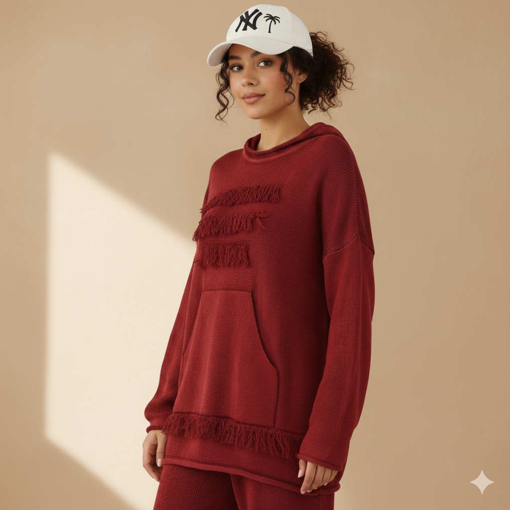 Design 100% Cotton Woven Top Sweater