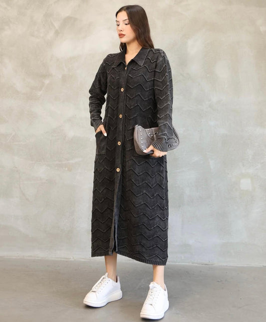 %100 Pamuk Uzun Dokuma Hırka