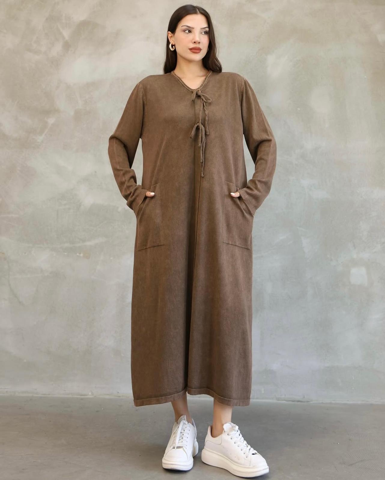 100% Cotton Dress-Tunic with Pocket Detail and Drawstring