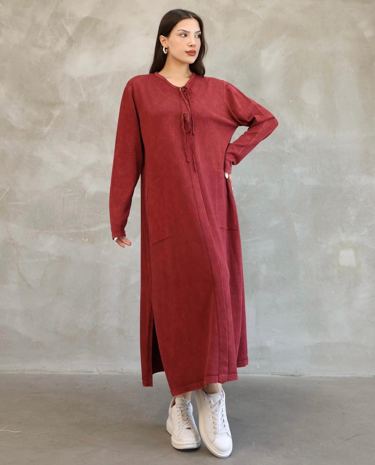 100% Cotton Dress-Tunic with Pocket Detail and Drawstring