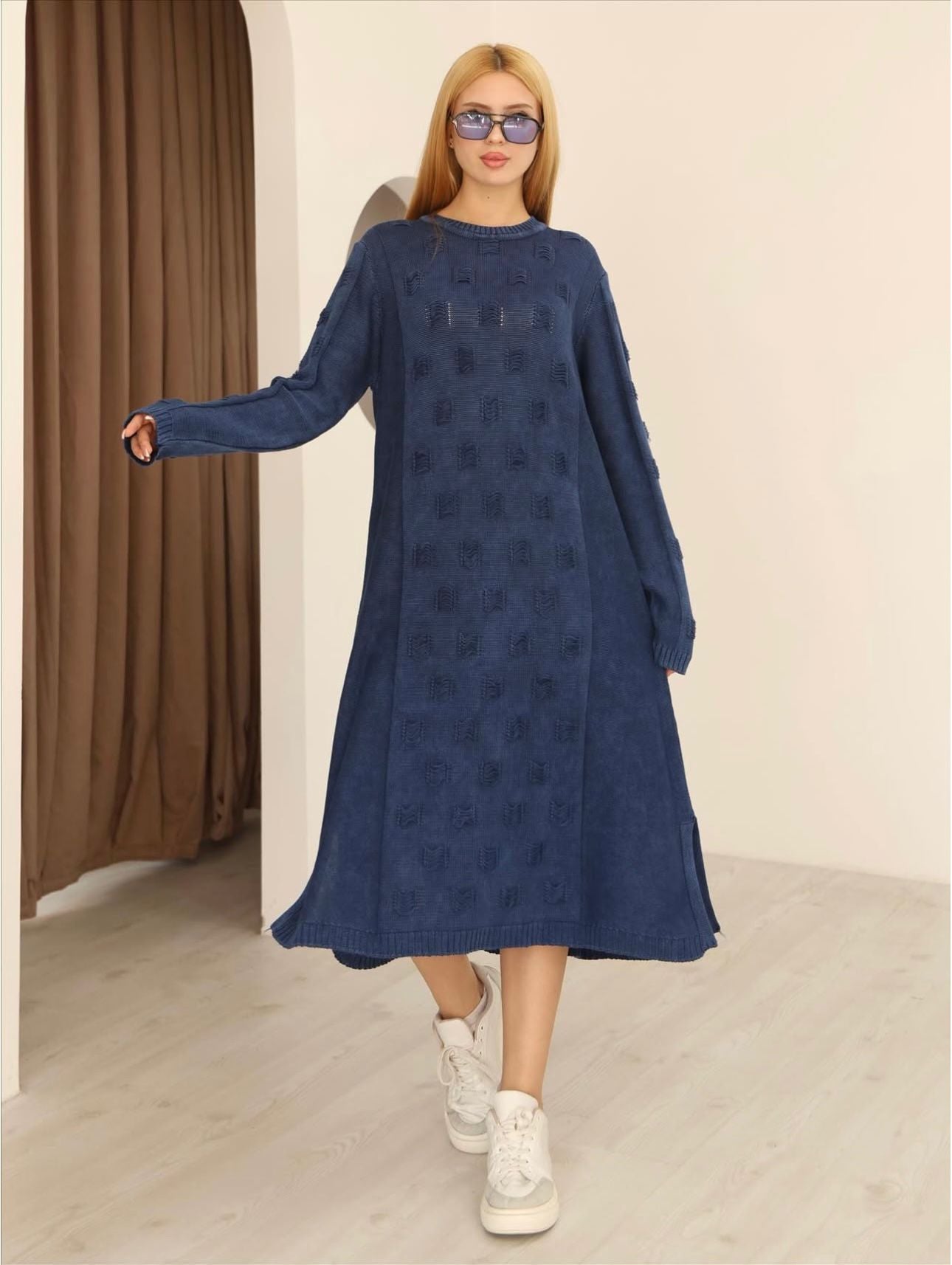 %100 Pamuk Dokuma Tasarım Tunik