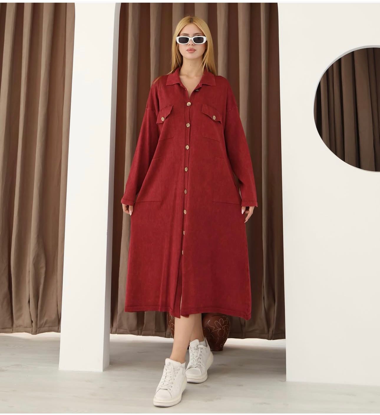 Buttoned 100% Cotton Cardigan