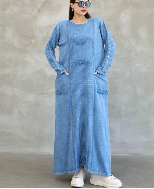 Cepli %100 Pamuk Elbise