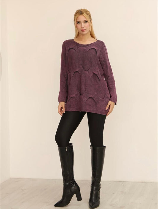 %100 Pamuk Rahat Kalıp Tasarım Kazak