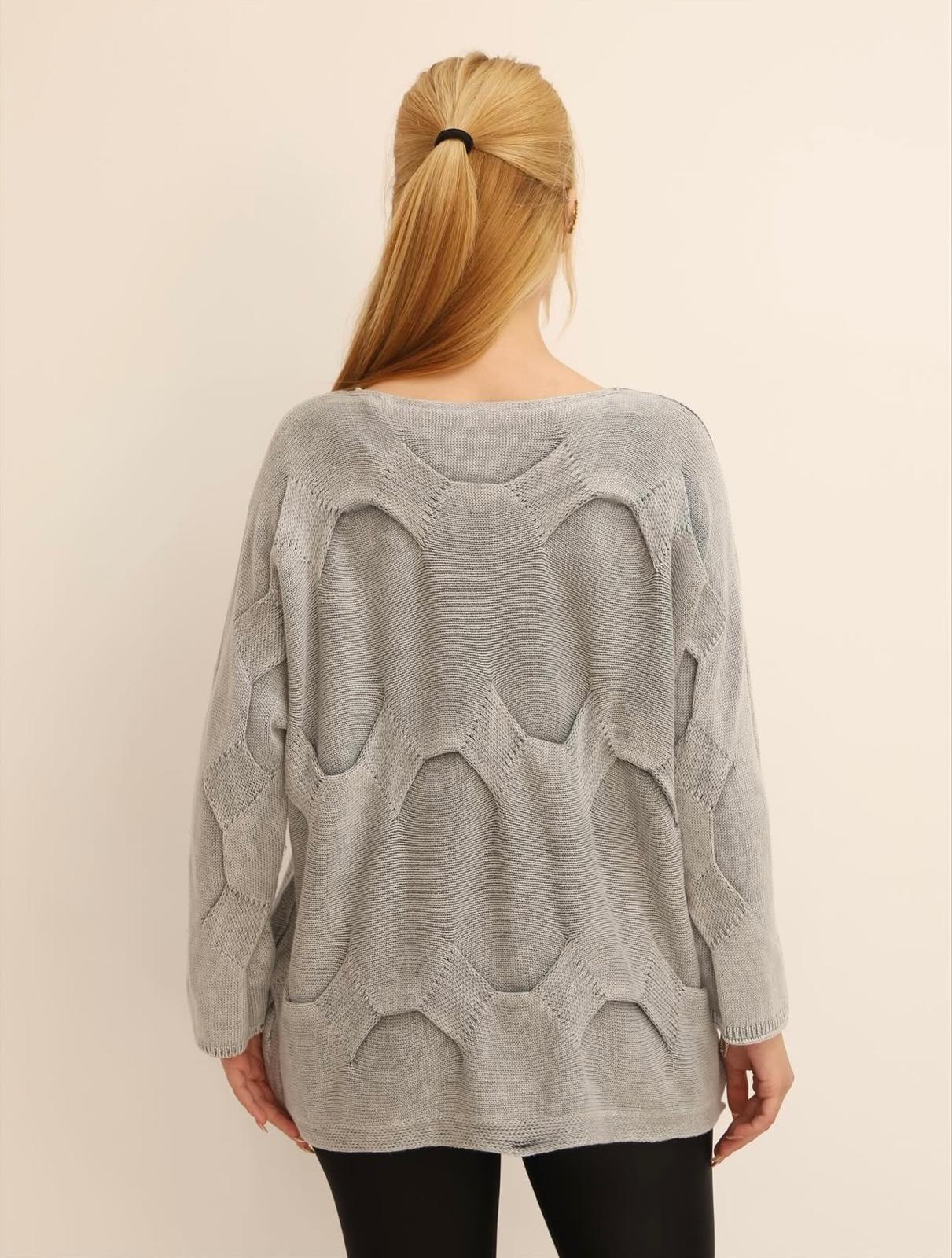 %100 Pamuk Rahat Kalıp Tasarım Kazak