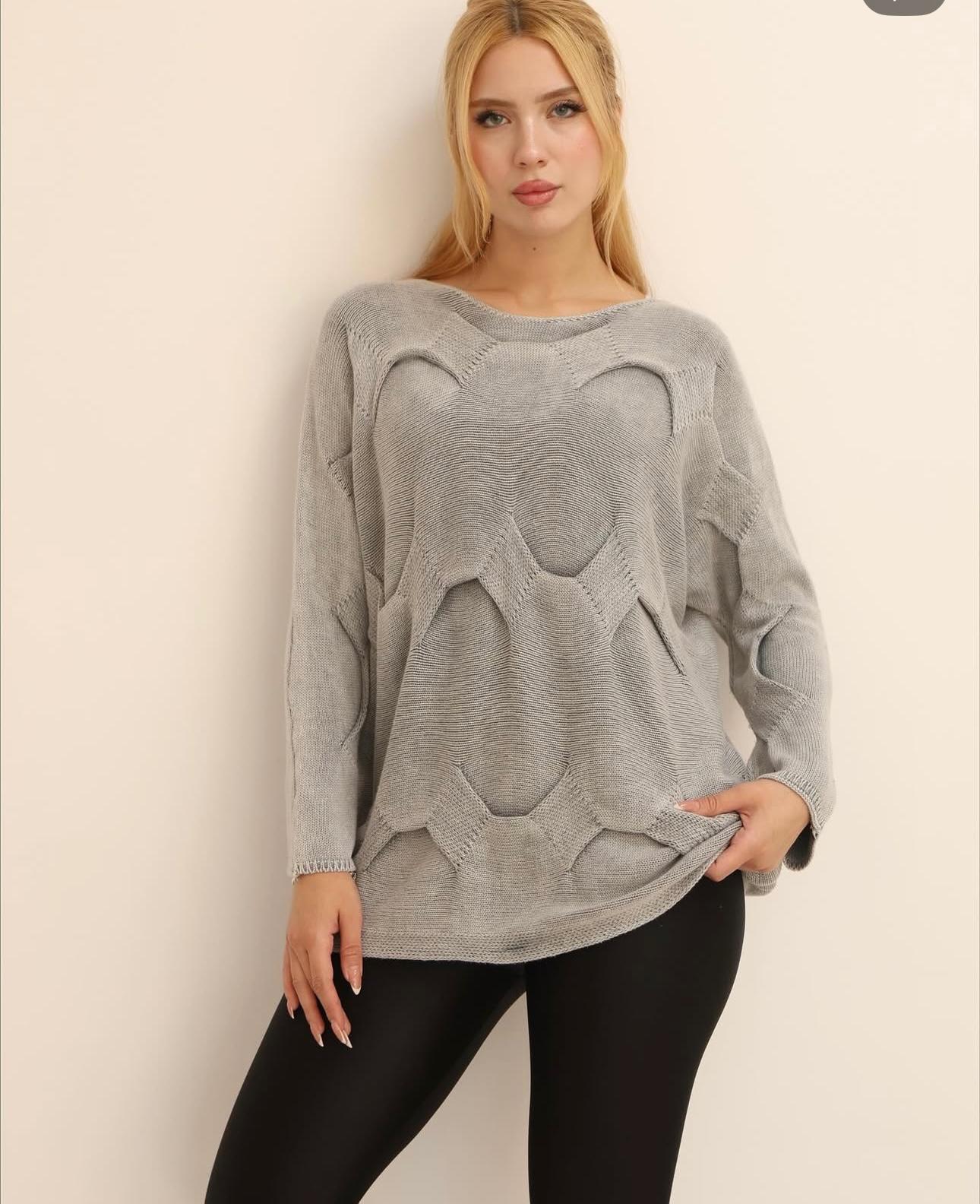 %100 Pamuk Rahat Kalıp Tasarım Kazak