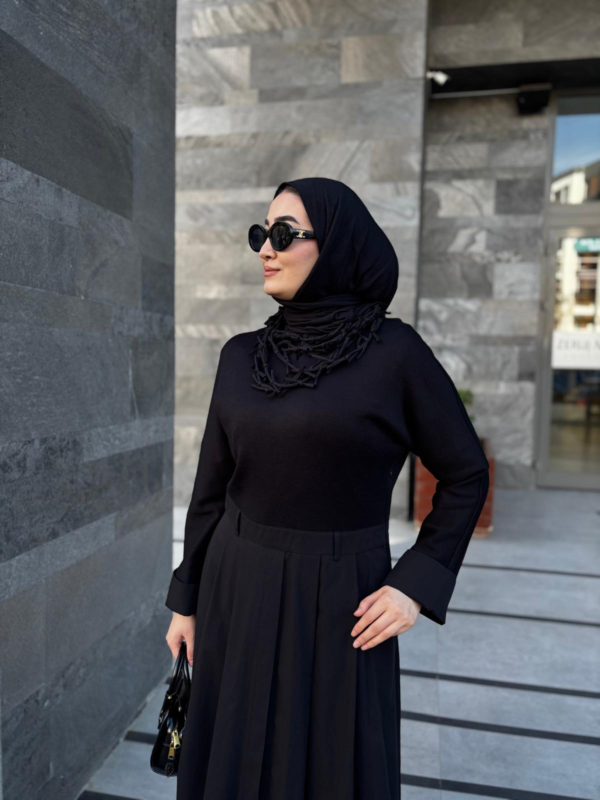 Pile Detaylı Tasarım Elbise