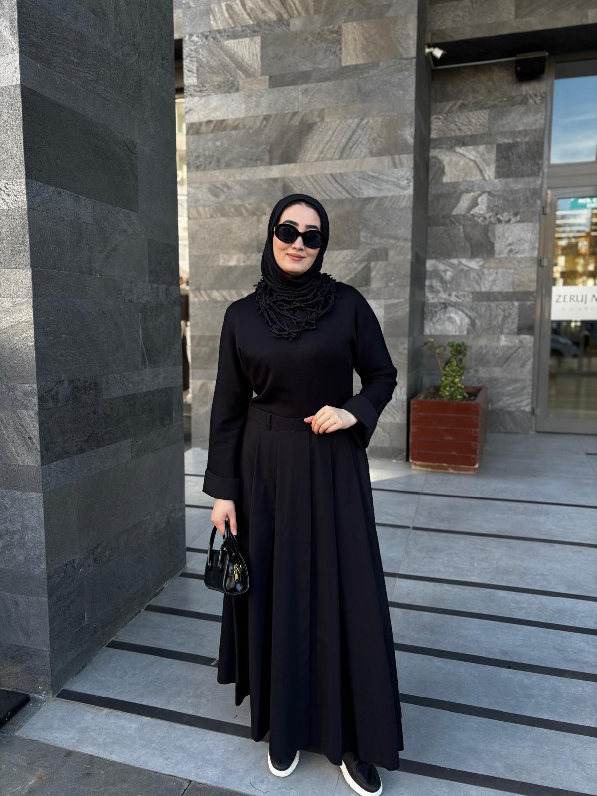 Pile Detaylı Tasarım Elbise