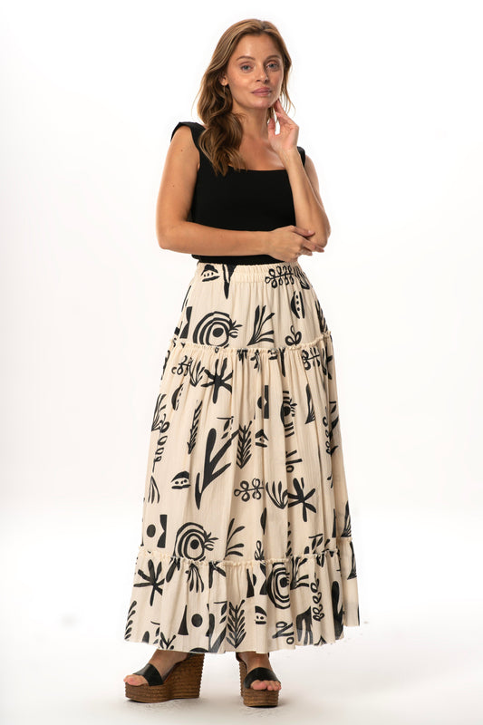 Şile Bezi Astarlı Yazlık Etek - Park Collection