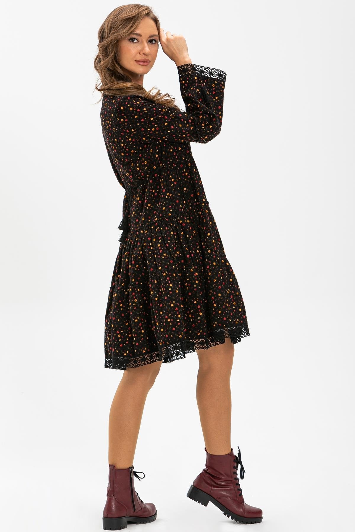 Ara Boy %100 Pamuk Pazen Elbise