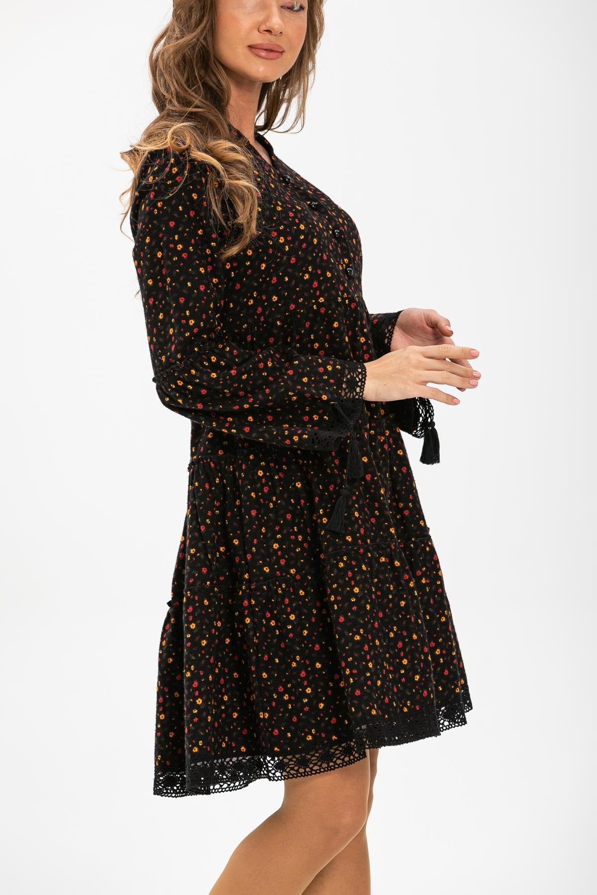 Ara Boy %100 Pamuk Pazen Elbise