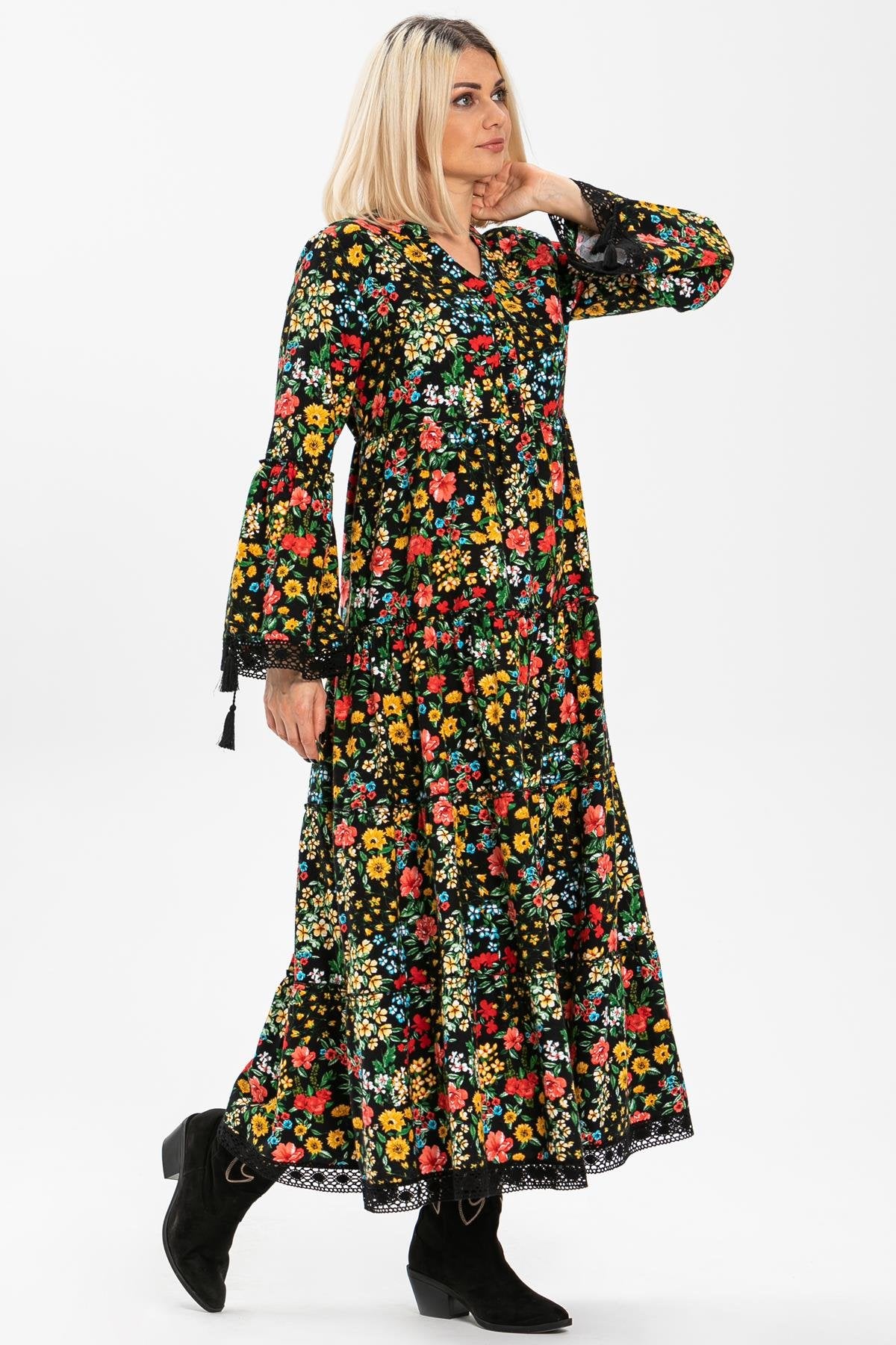 Design Floral 100% Cotton Flannel Dress