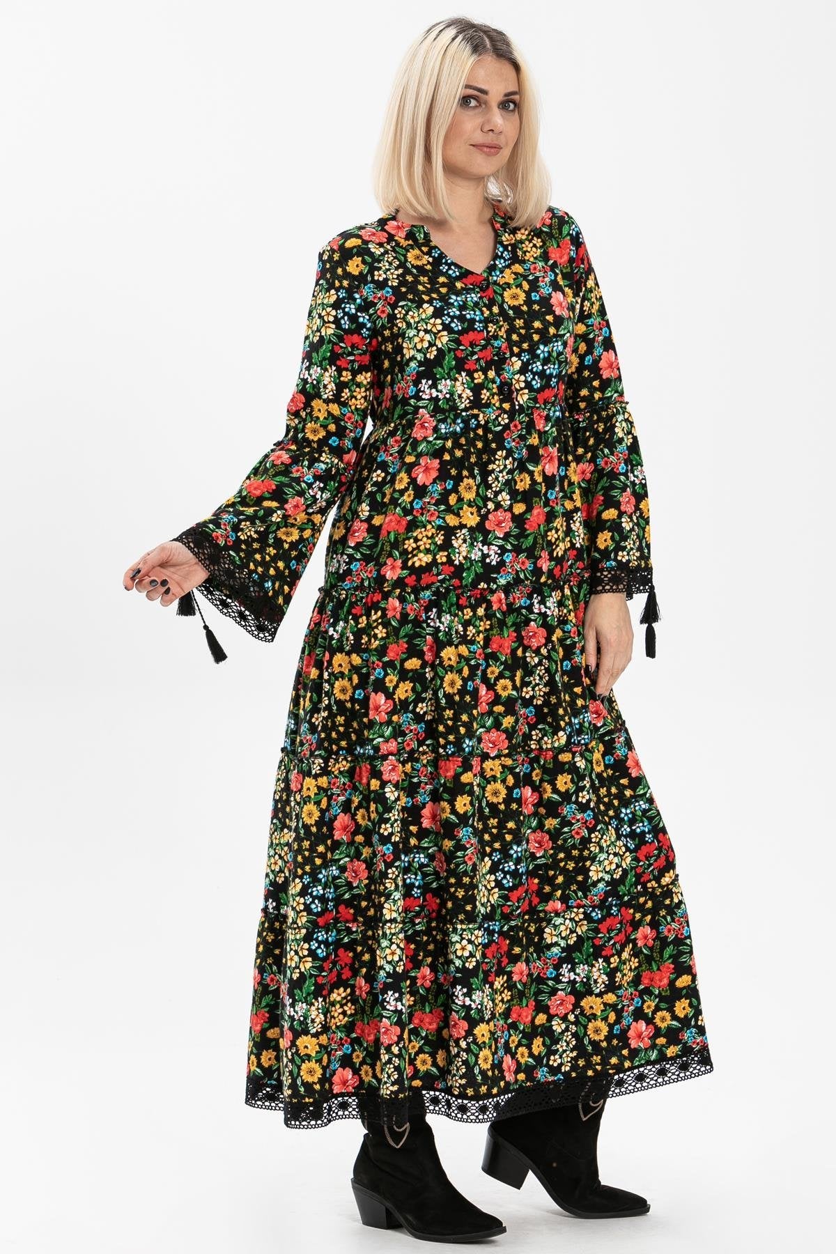 Design Floral 100% Cotton Flannel Dress