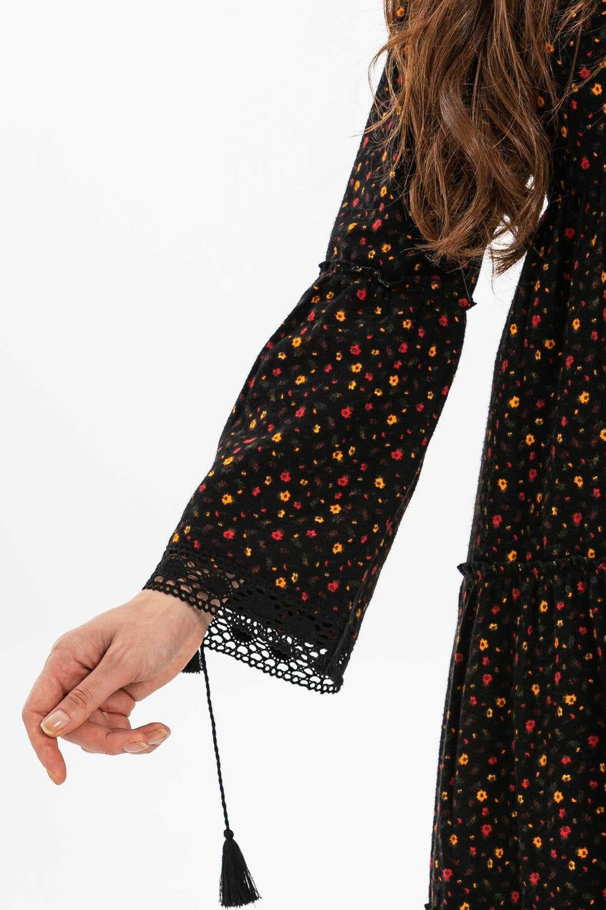 Floral Flannel 100% Cotton Long Dress