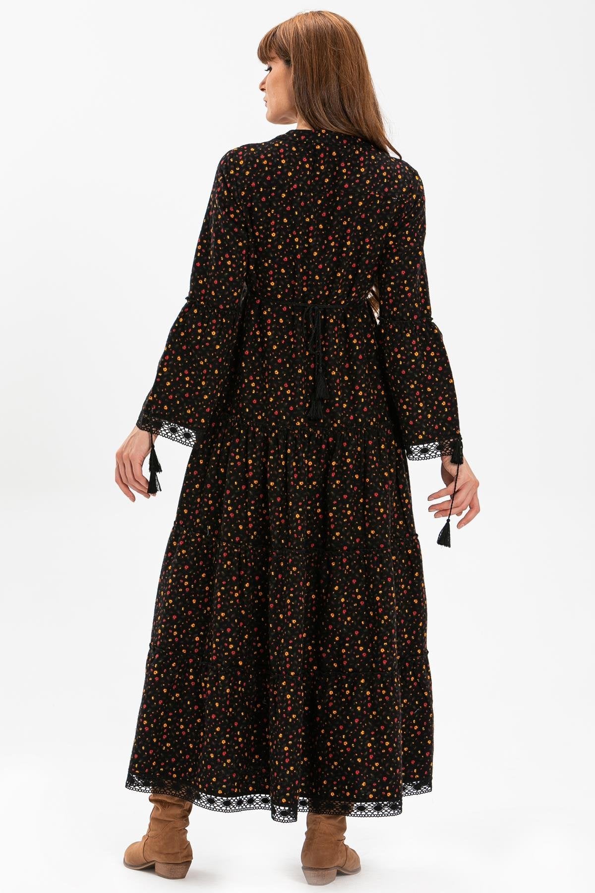 Floral Flannel 100% Cotton Long Dress
