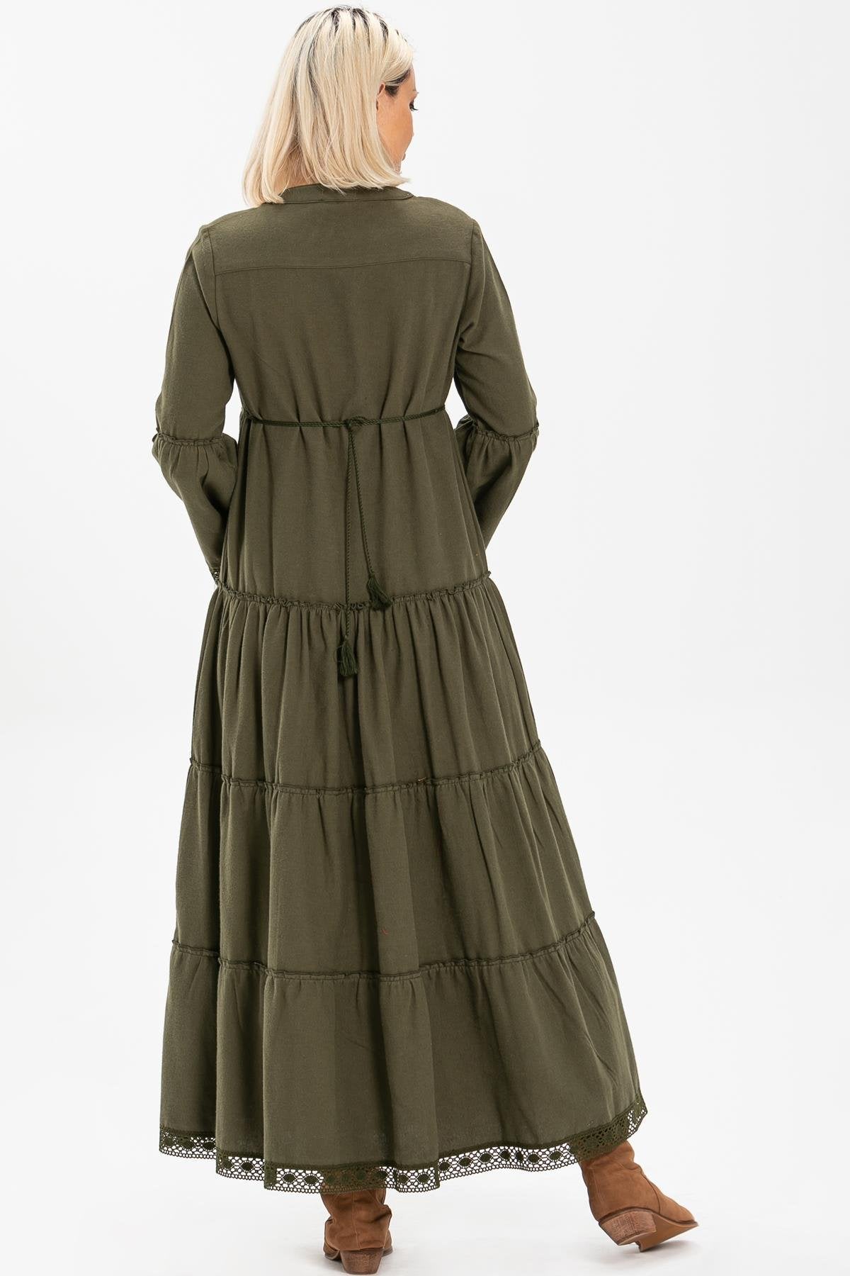 Plain 100% Cotton Flannel Dress