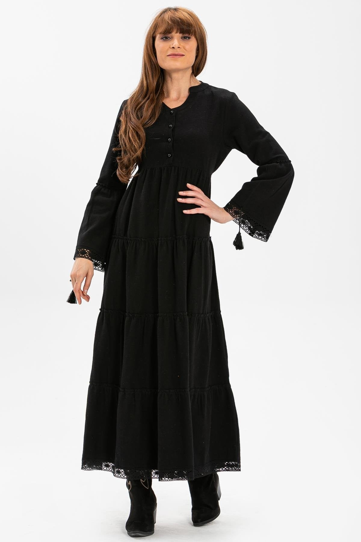 Plain 100% Cotton Flannel Dress