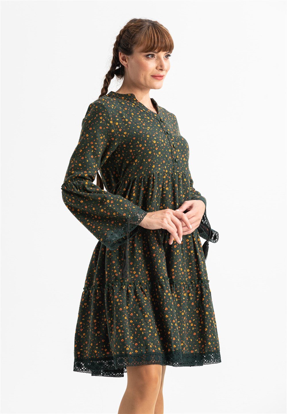 Ara Boy %100 Pamuk Pazen Elbise