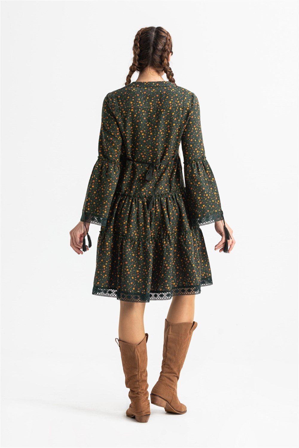 Ara Boy %100 Pamuk Pazen Elbise